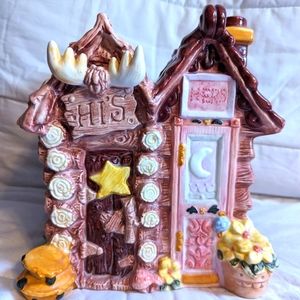 Vintage Moose Creek Crossing 1996 His/Hers Tissue Holder Cabin